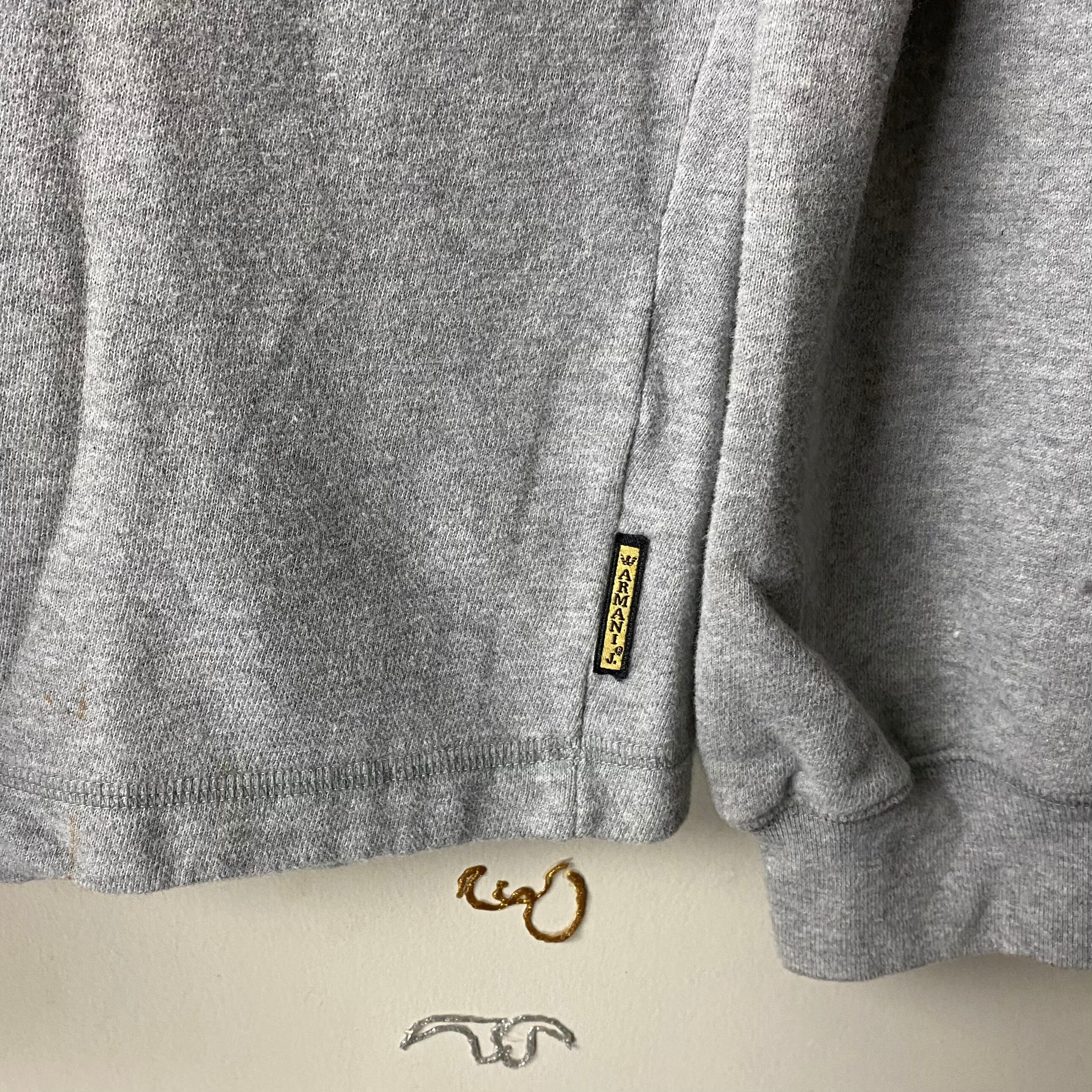 ARMANI JEANS oversized henry neck sweat pullover | NOIR ONLINE