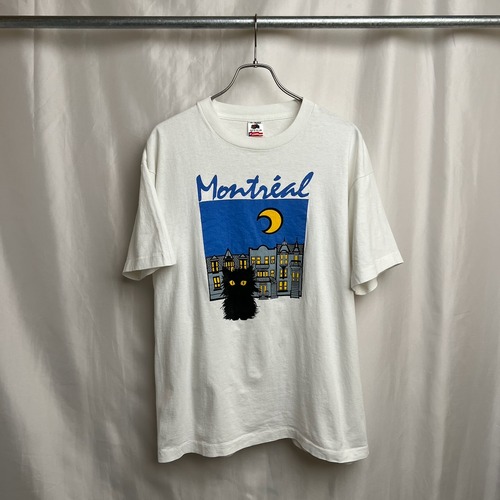 90s USA アニマル　猫　シティ　Tシャツ　XL