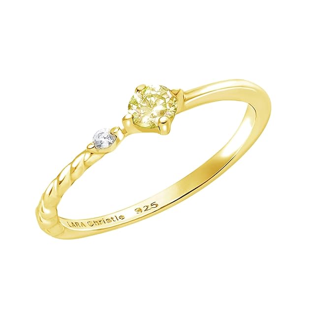 18金イエローゴールド ダイヤモンド 馬九（うまく）いく リング 0.01ct