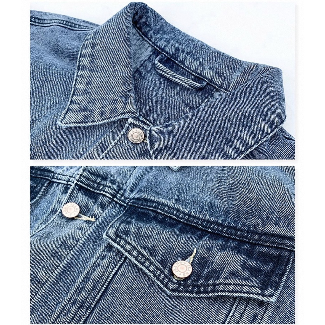 Back logo denim jacket 1185 - 5