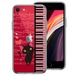 【即納】スマホケース 可愛い iPhoneSE(第2世代) 黒猫 ピアノ ハート アニマル お洒落  クリアケース 透明 人気 ねこ 動物