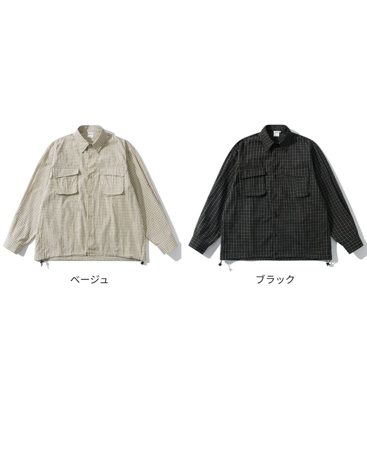 チェック柄パッチポケットシャツジャケット S0655