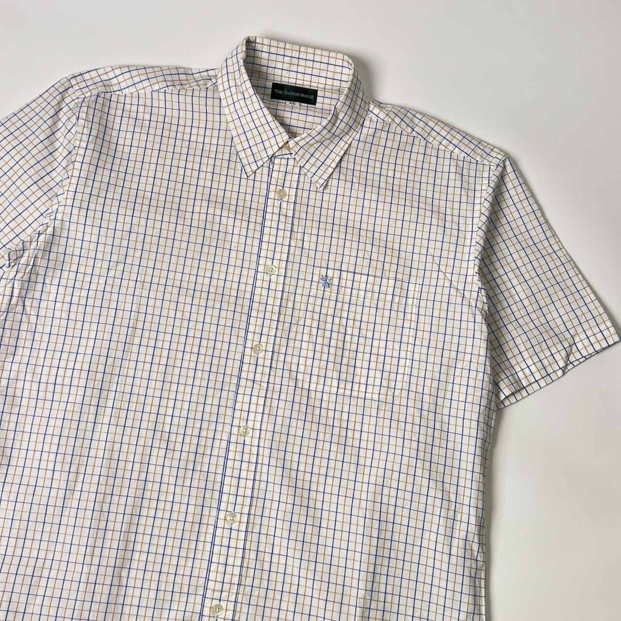 THE SCOTCH HOUSE スコッチハウス チェック 半袖シャツ LL/マルチ メンズ