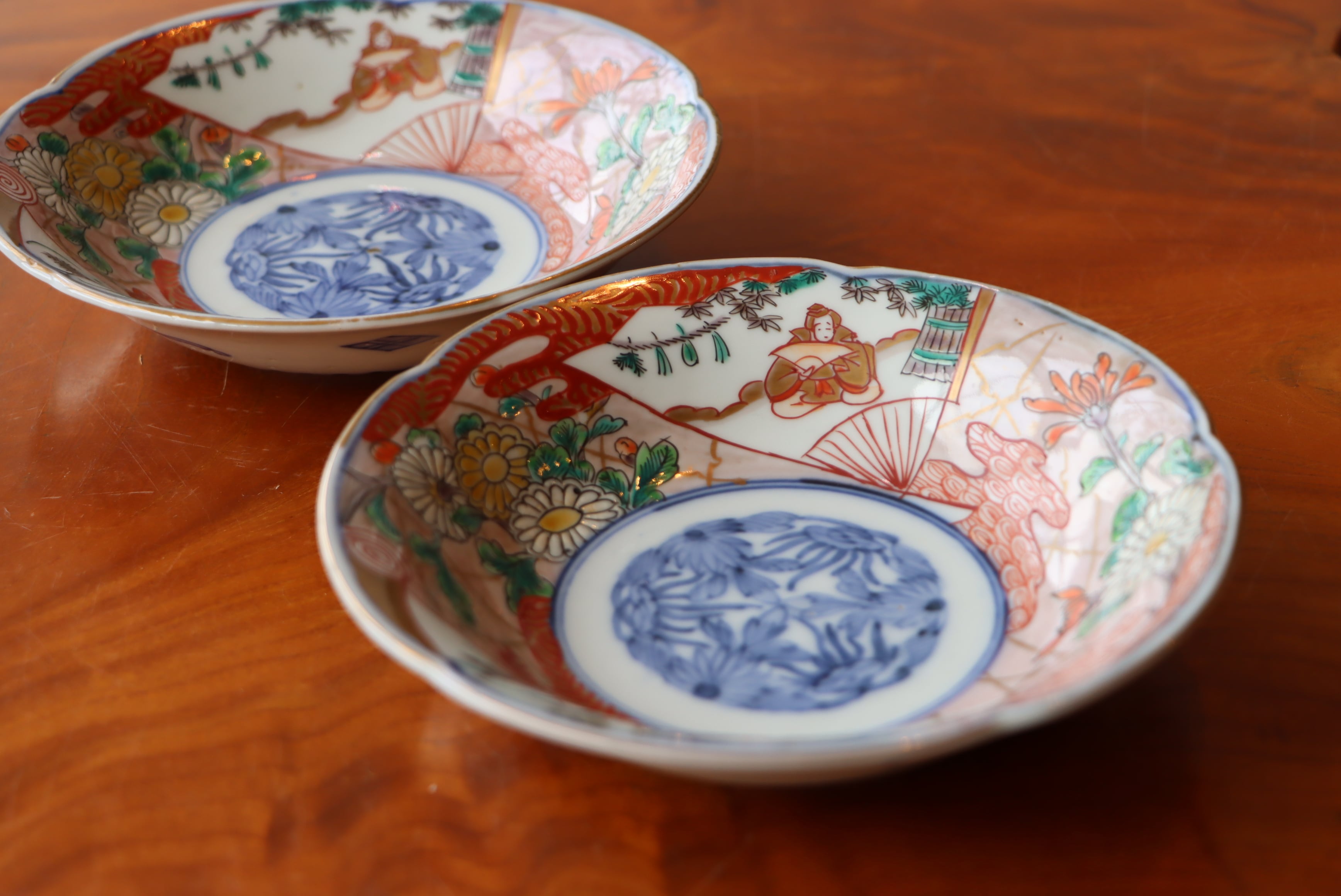 九谷焼 色絵千段飯碗(11.5cmサイズ) お茶碗 梅菊 青郊窯 | PAY ID