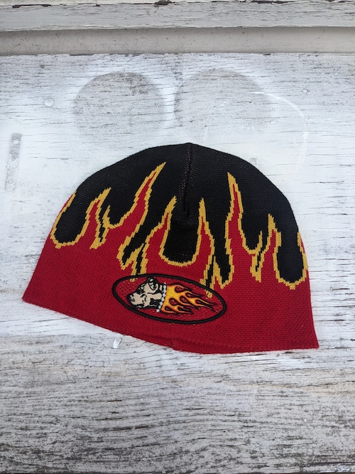 "DOG FIRE" embroidery beanie