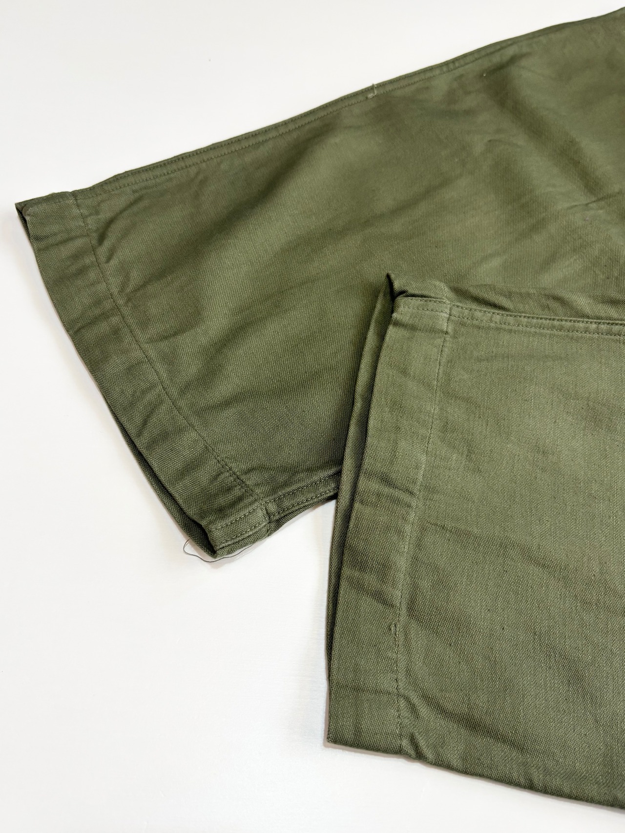 60s US ARMY OG-107 COTTON SATEEN BAKER PANTS Size W36L31→W35.5L30