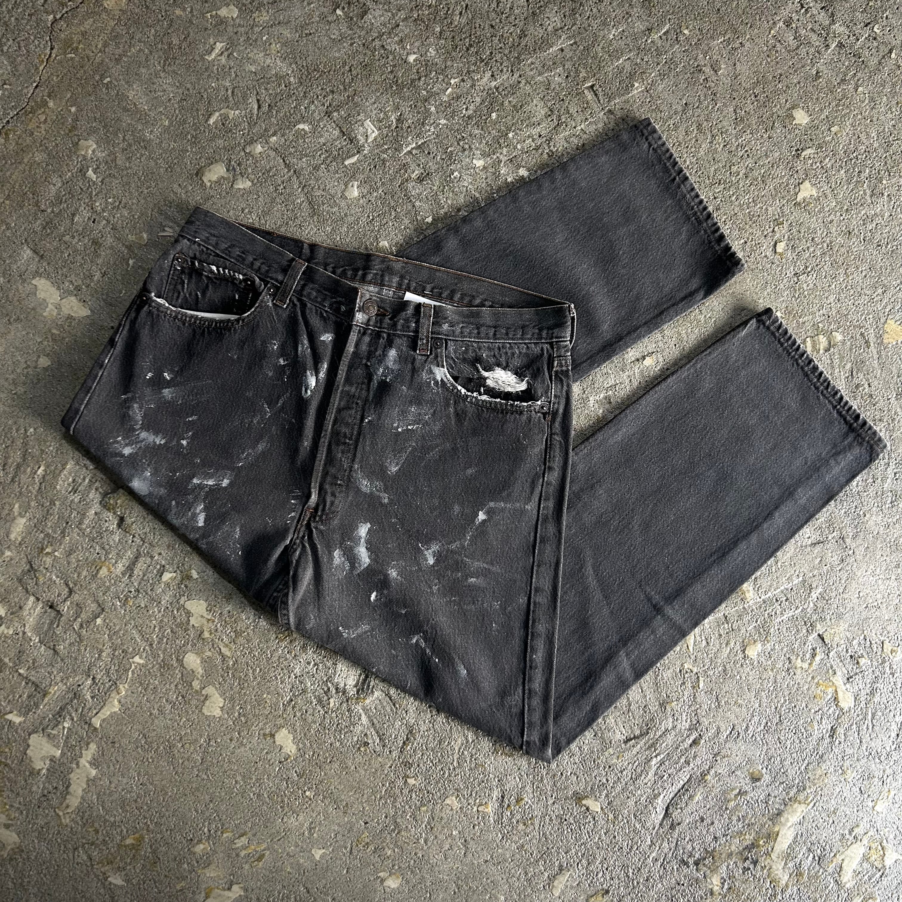 1989s Levi's 501 damage black denim【仙台店】