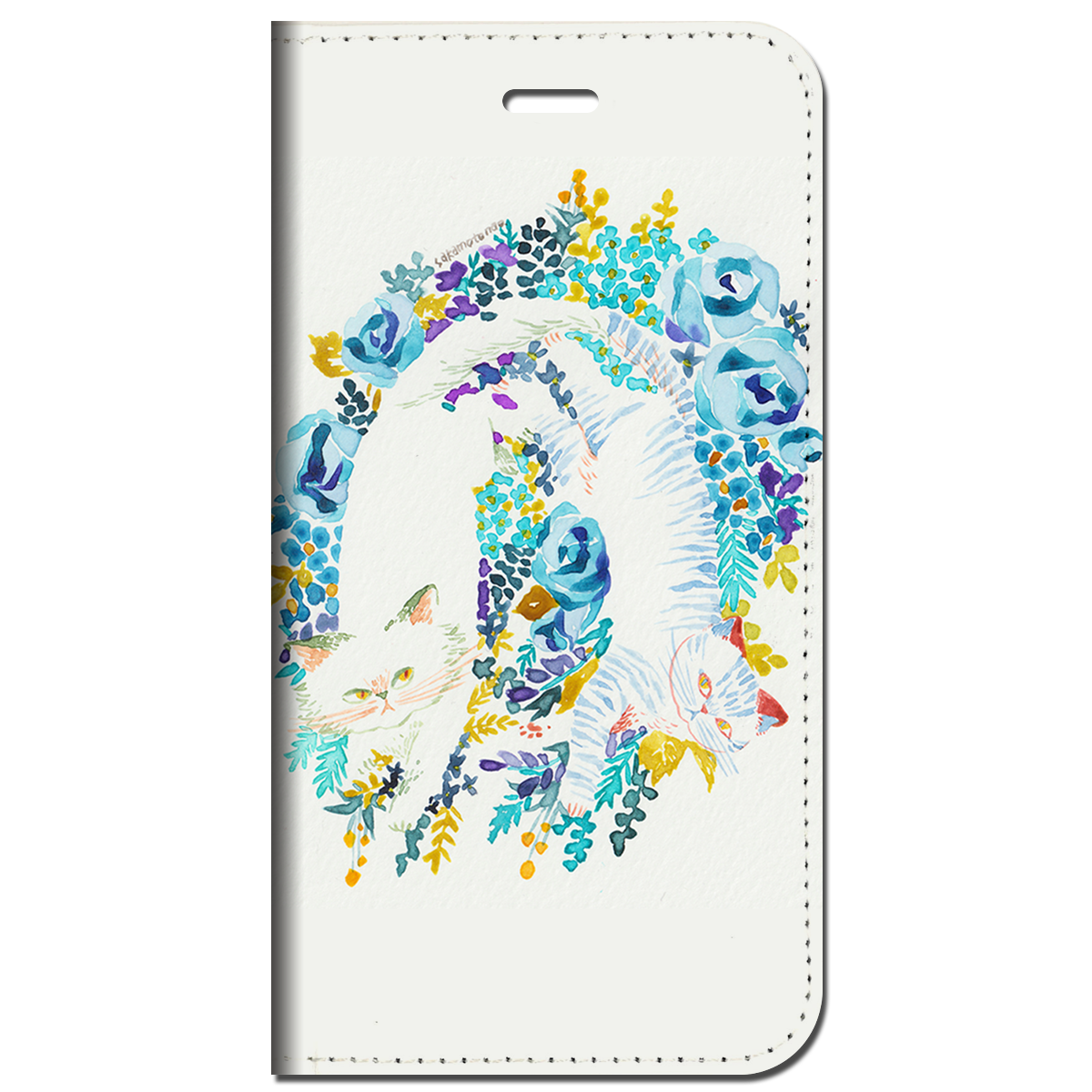 iPhone対応 スマホ 手帳型ケース ラブなネコちゃん ポップ イラスト 【iPhone17 / iPhone16 / iPhone16e / iPhoneSE 他 iPhone各機種対応】 st41