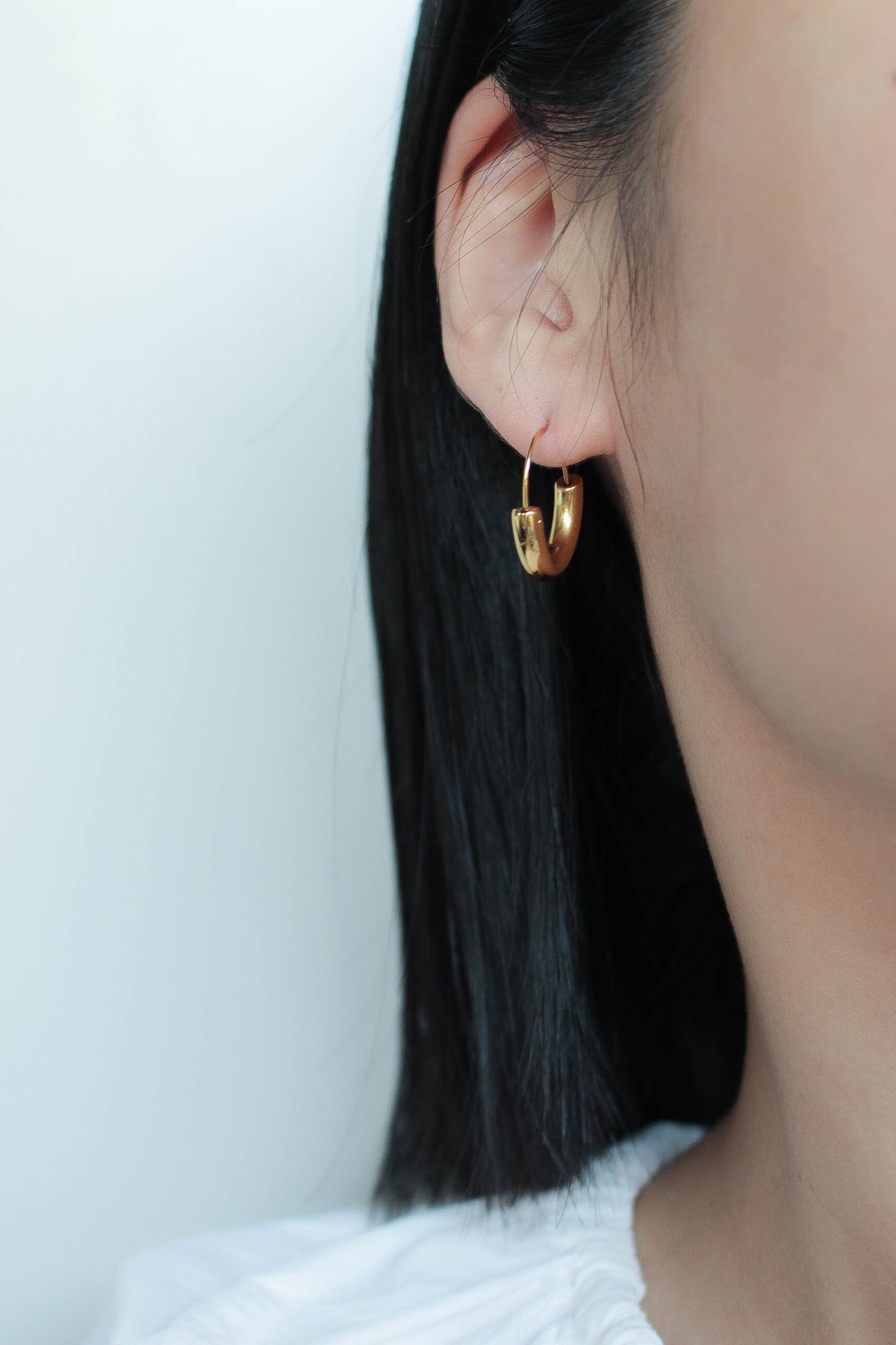 Lock Hoop Pierce | ebine(エビネ)|金属アレルギー対応アクセサリー