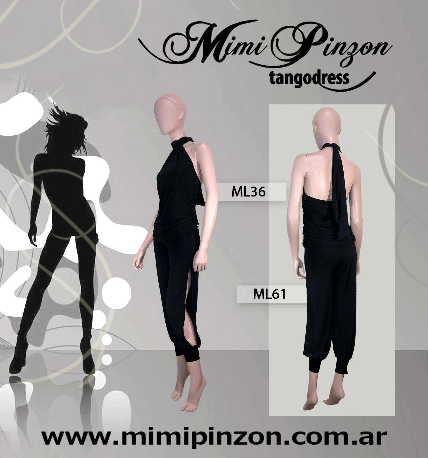 VESTIDO DE MIMI PINZON ミロンガ用 黒ホルターネックトップス Sサイズ