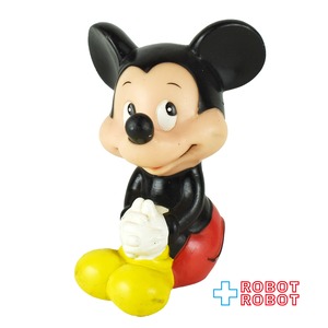 ディズニー ミッキーマウス おすわり ソフビ ラバードール CHINA
