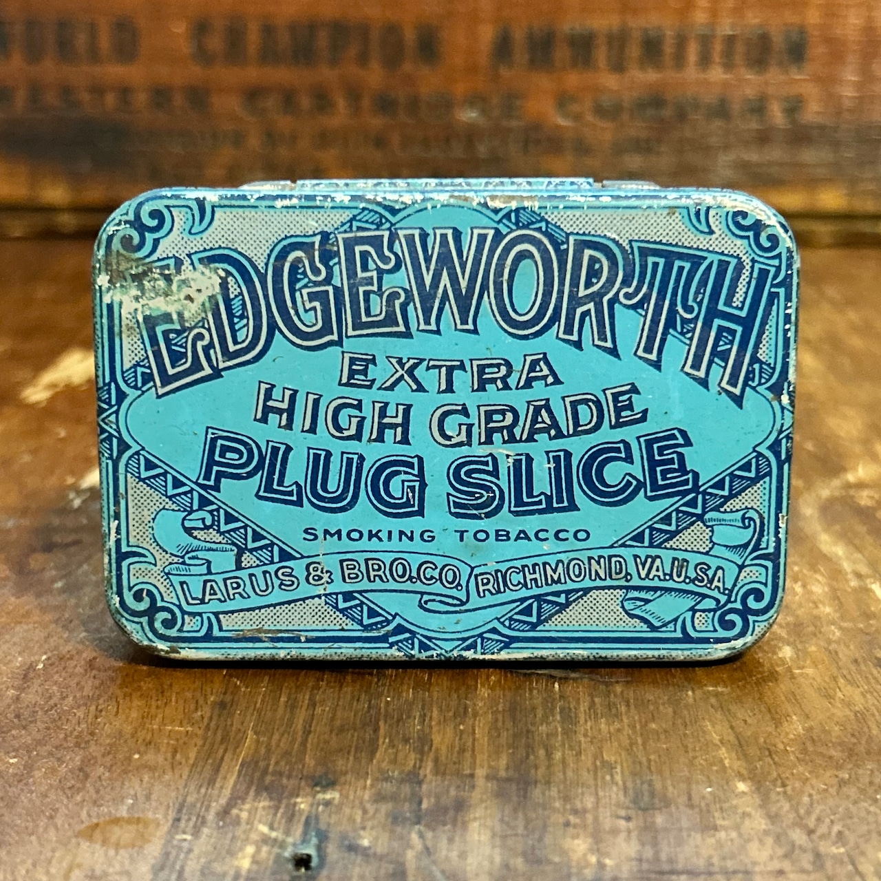 1910s–1920s エッジワース ヴィンテージ タバコ缶 EDGEWORTH EXTRA HIGH GRADE PLUG SLICE Vintage Tobacco Tin T-767