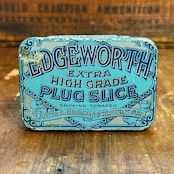 1910s–1920s エッジワース ヴィンテージ タバコ缶 EDGEWORTH EXTRA HIGH GRADE PLUG SLICE Vintage Tobacco Tin T-767