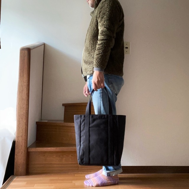 【全6色】「軽いボックストート」たて型通勤／アルマダ8号帆布【受注制作】