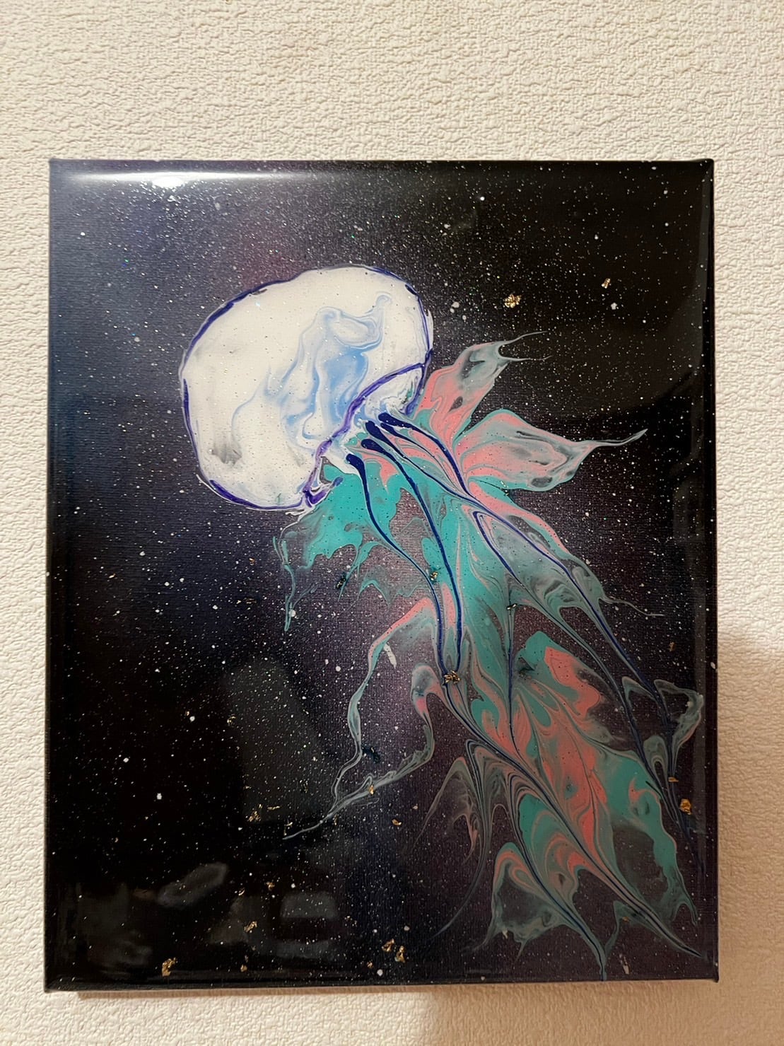 クラゲ 絵の具 アクリル くらげ アクリル画 クラゲリズム アクリル画