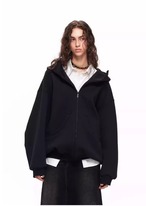 オーバーサイズジップアップパーカー