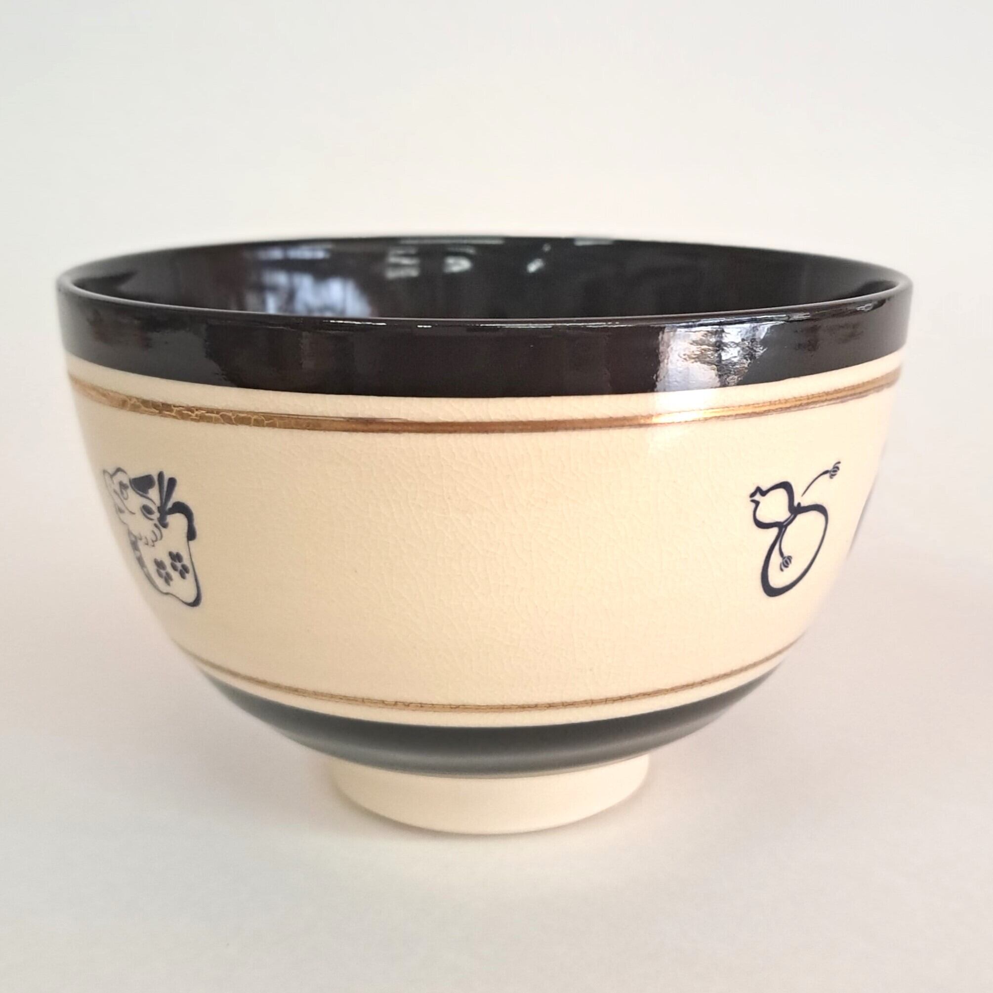 故、加藤仁作井ケ田紋様織部茶碗