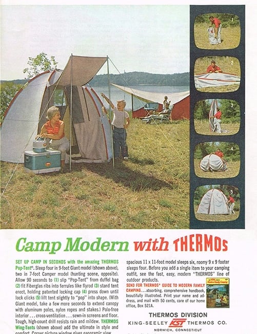 USED 60s THERMOS POP TENT 9ft No.8115 01480 | LODGE heavy&duty