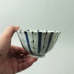 染錦ダミ十草(青・緑) ASA飯碗