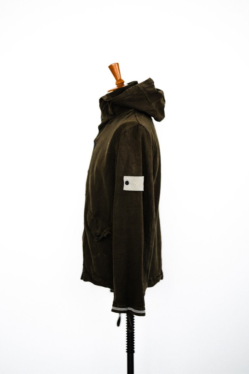 03SS] “STONE ISLAND” Canapa Cotton COMPACT Hooded Jacket 