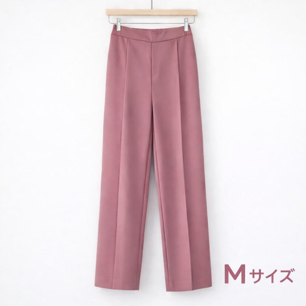 SWEET ROUGE スリット メロウリブカットパンツ ピンク