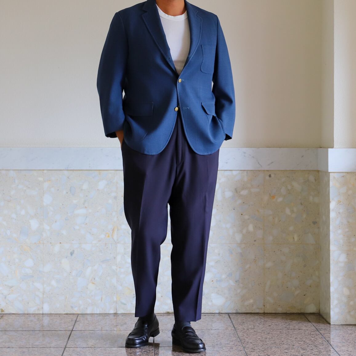 ★極希少★ Brooks Brothers MAKERS 紺ブレ USA製 XL 極美品】70s BROOKS BROTHERS Navy blazer made in USA about size41