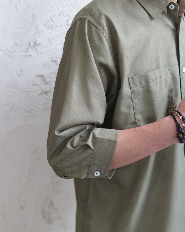 再入荷！！【Select】7分袖 シャンブレー レギュラーカラー シャツ　(250815)