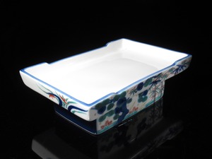 有田焼USED　錦松竹梅角高台向付(伝平窯)　ret0106