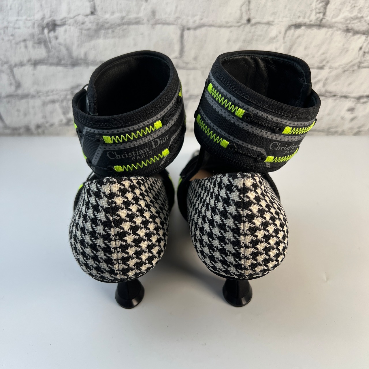 【最終処分SALE】ディオール　DIOR 千鳥柄  パンプス ブラック A-8666