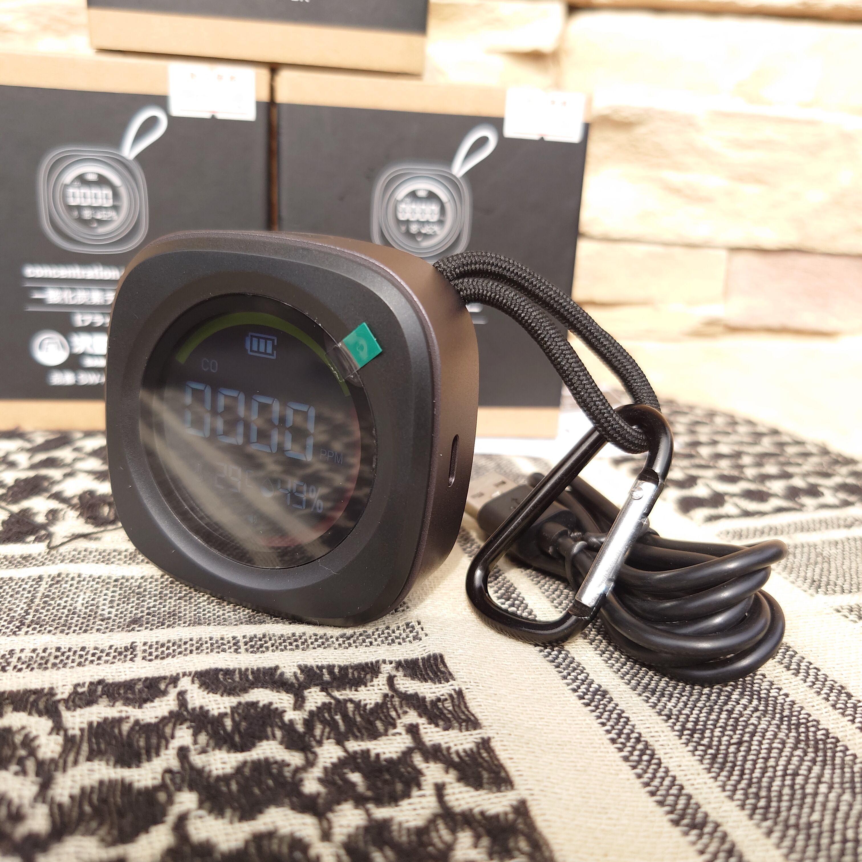 沢田テント サワダテント】 一酸化炭素チェッカー（ブラック）※2025年