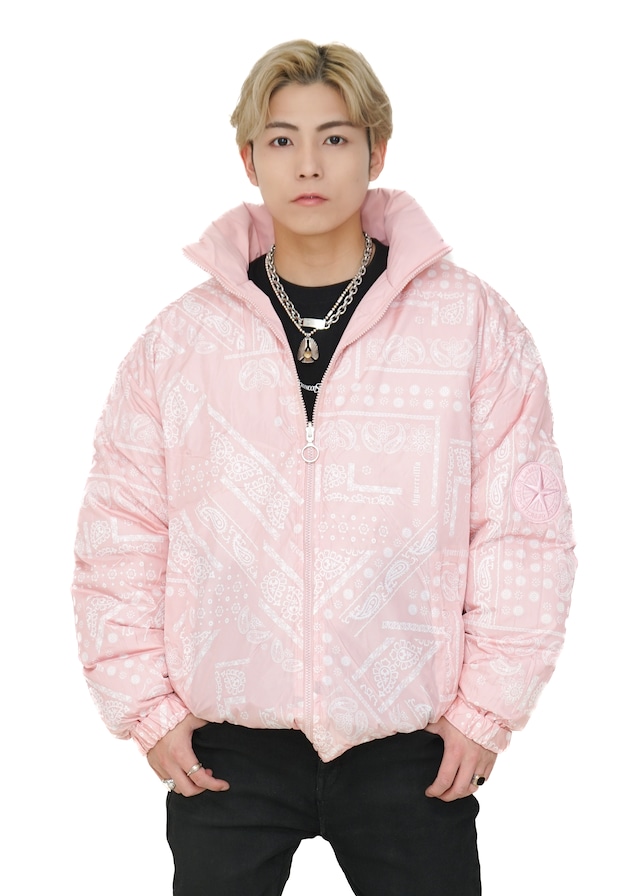 66.COLOR LABEL PUFFY JACKET【PINK】