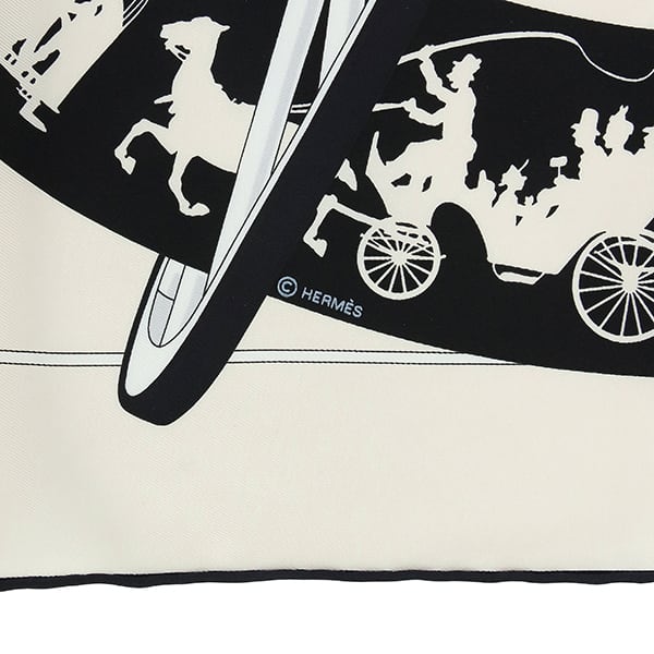 New HERMES エルメス カレ70 車輪でめぐるパリ H981167S_11 シルク