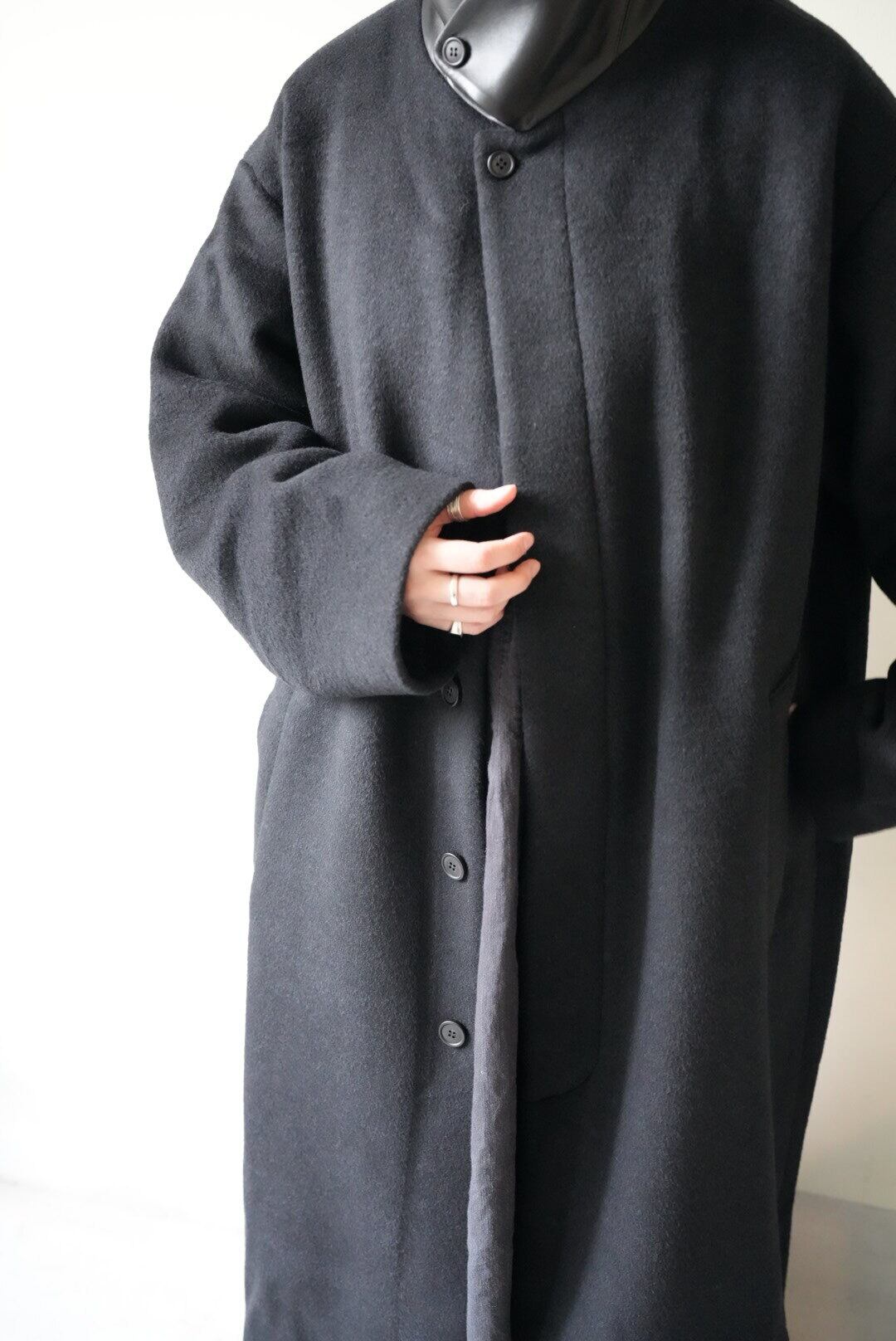 Cristaseya OVERSIZED COAT WITH LEATHER PATCH | TOMMY'S KURAMAE
