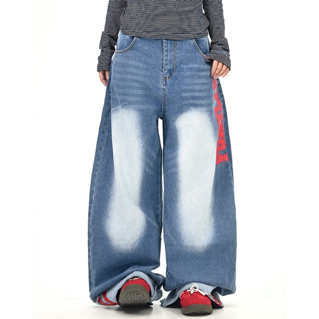 red logo washed denim　レッドロゴウォッシュドデニム　J1403