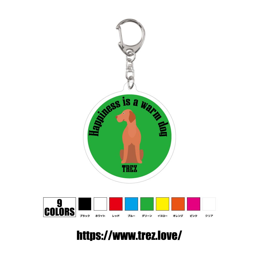 全9色 名前入り ハンガリアンビズラ アクリル 迷子札 ネームタグ キーホルダー