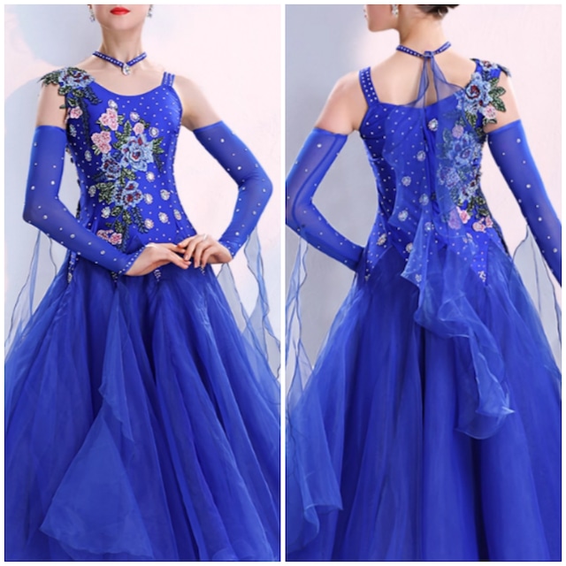 エレガント フローラル エンブロイダリー モダンドレス 4col D00241