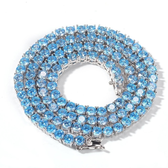 Luxury Tennis Necklace 【4mm / BLUE】