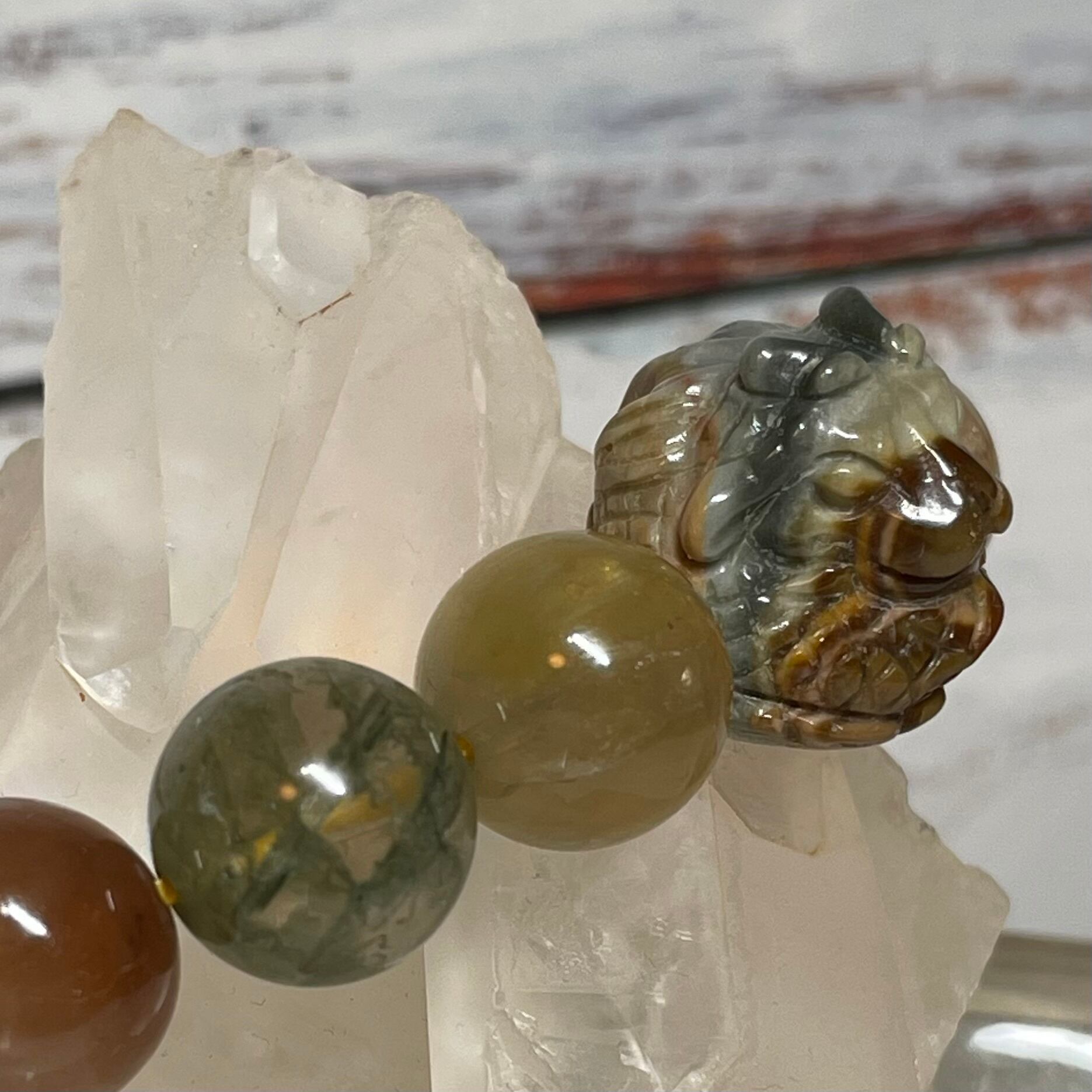 No.070 Mixラビットヘアルチル（福禄寿） 龍頭ブレス | Le rouet (ルエ)