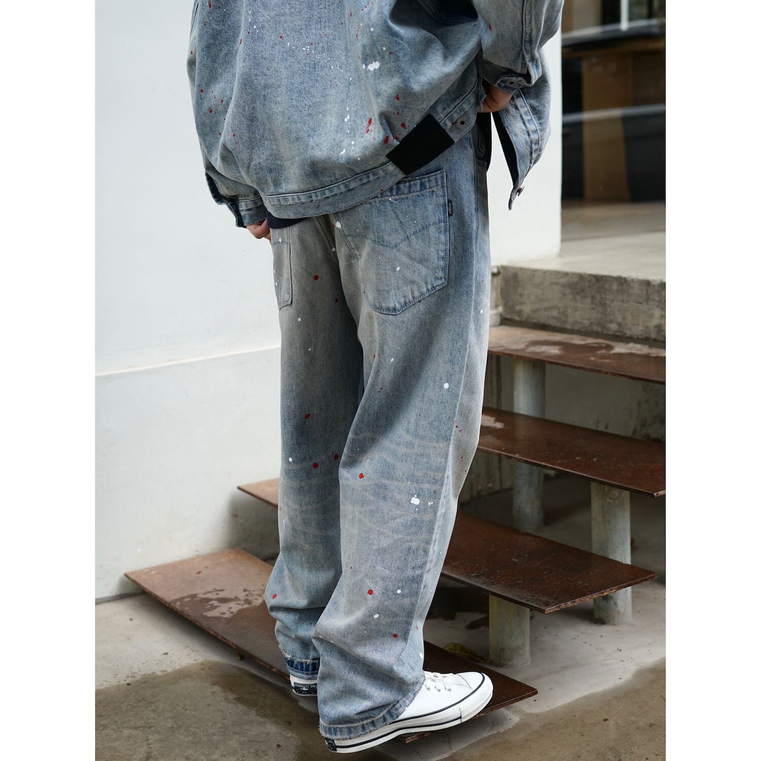 Gnomes Lab Paint Noise Wide Denim Pants（ペイントノイズ ワイド