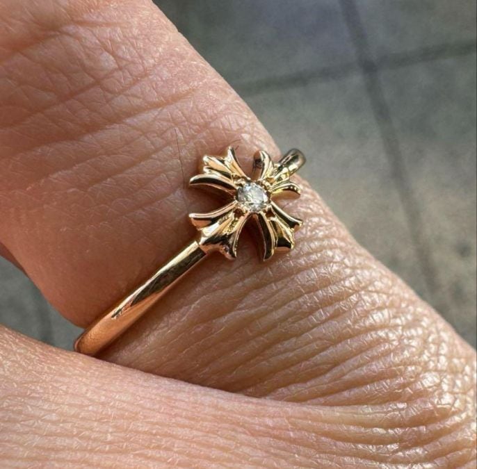 CHROME HEARTS クロムハーツ 22k CHプラス ワンダイヤ バブルガム