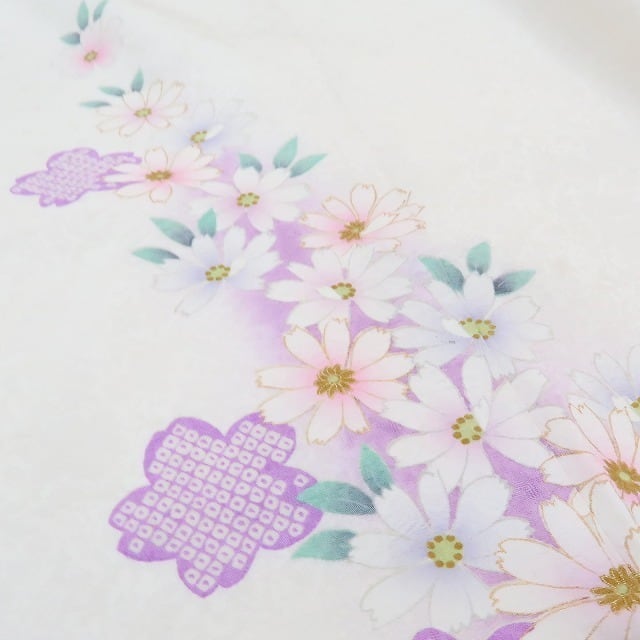 美品 桜 金駒刺繍 着物 成人式 正絹“少し大人の顔を見せながら可愛らしさも忘れない祝福の嵐”振袖 1689