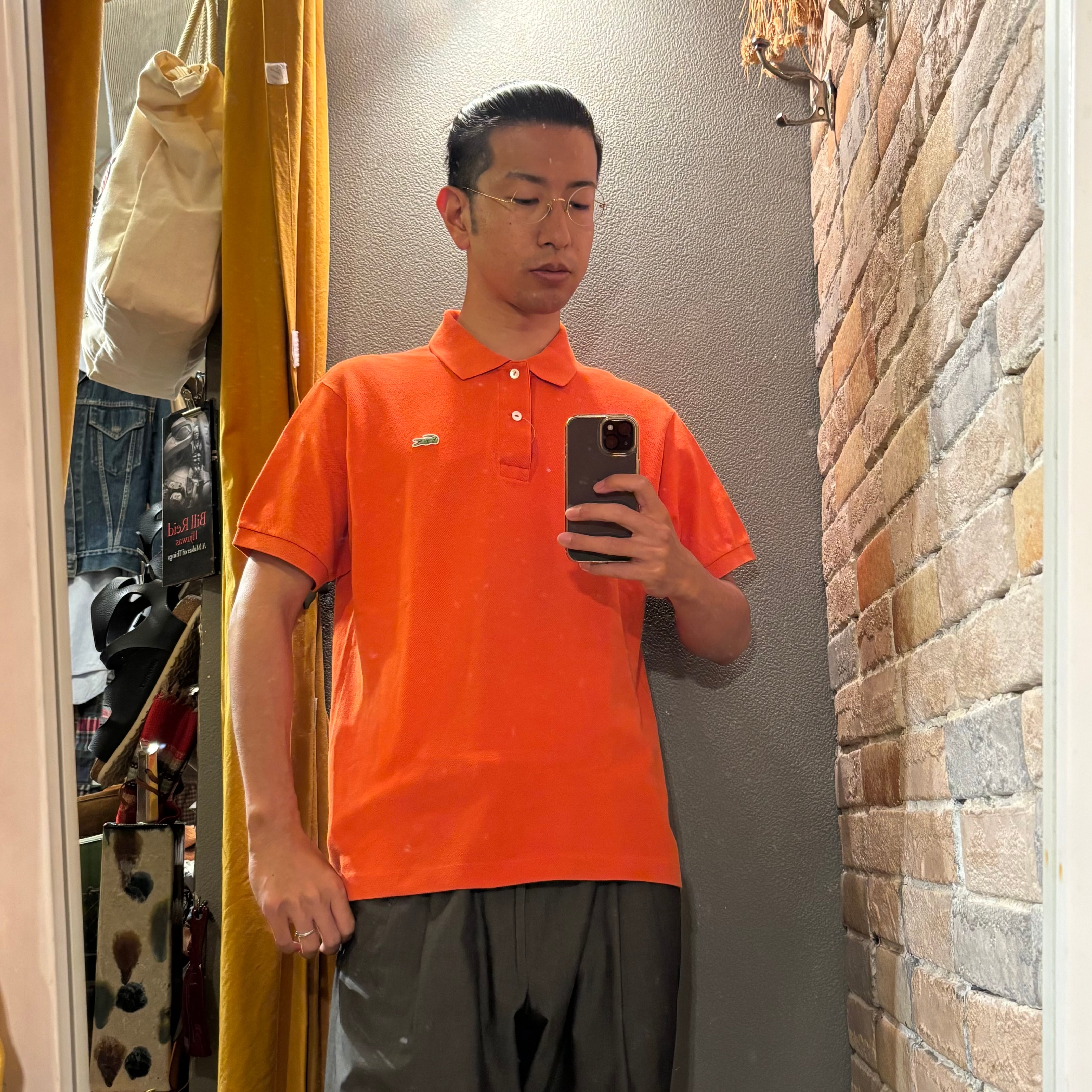 Lacoste サイズ5 DEVANLY 半袖ポロ オレンジ ペルー製 ラコステ | anemone