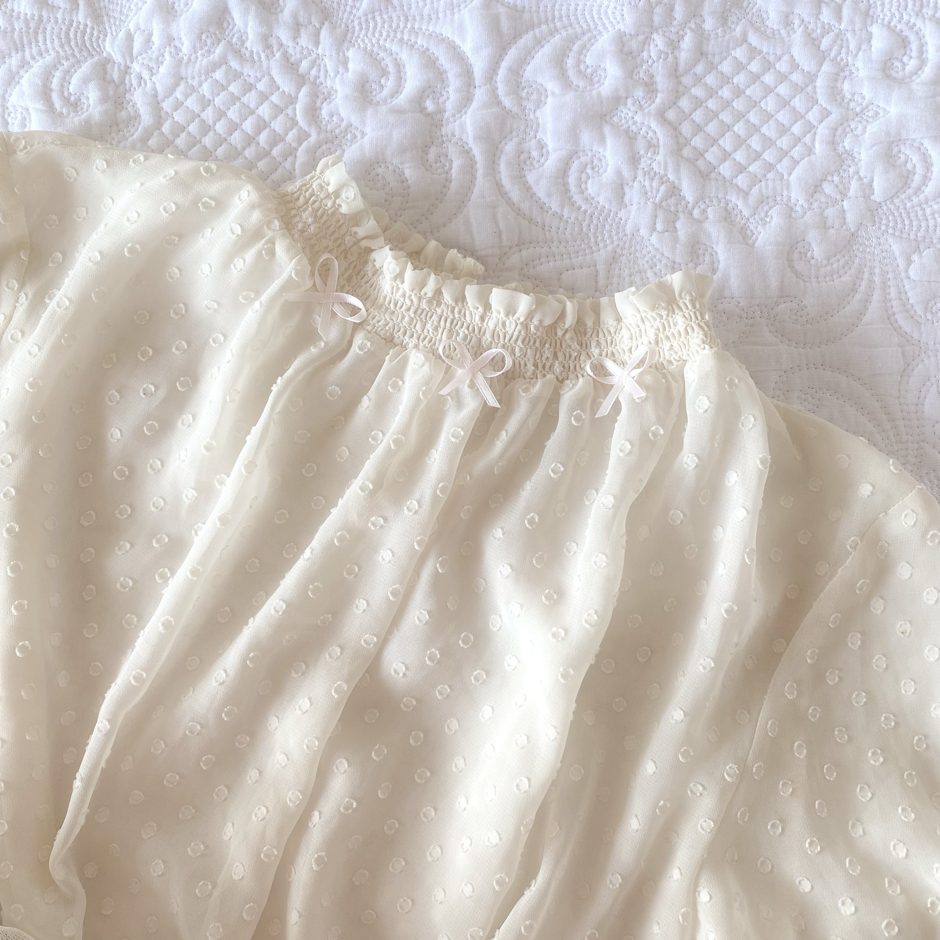 antique doll tops (dot chiffon)