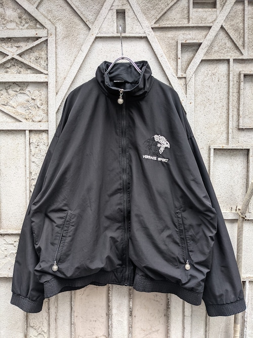 "VERSACE" zip up nylon jacket