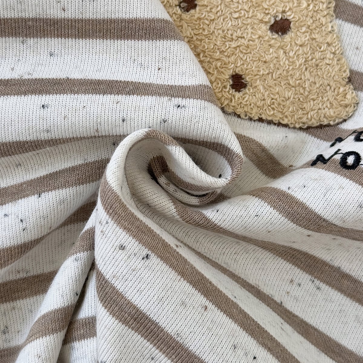 sweetワッペンつぶつぶボーダーカバーオール