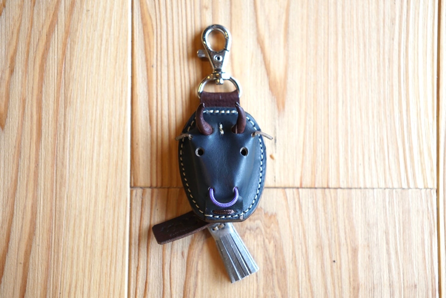 《即納》bull key holder【Etrusco Indigo】
