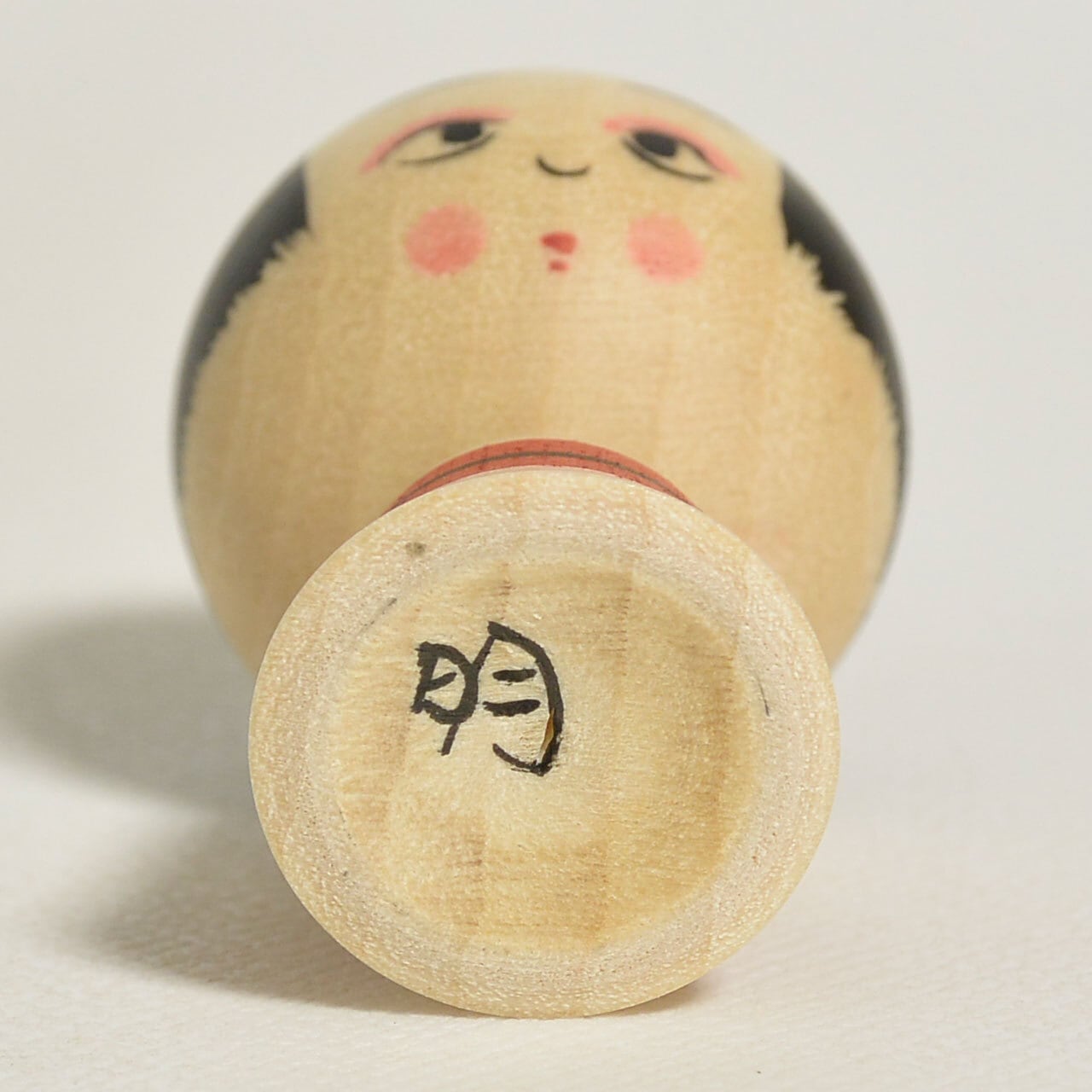 小寸こけし（ミニこけし） 約1寸 約3.5cm 鈴木明 工人（作並系）#2555