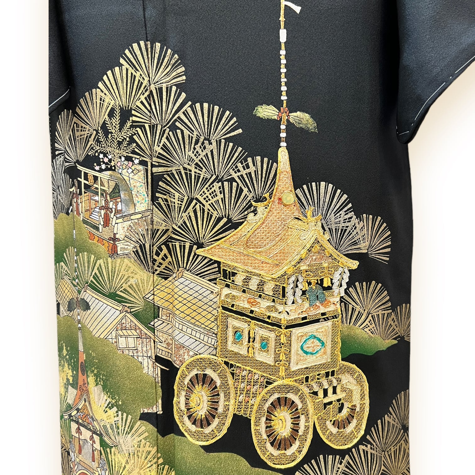 黒留袖レンタル フルセット 金彩御神輿文 Sサイズ 023 | きもの
