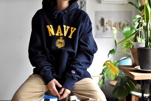 "new" "us naval academy" "official reverse weave parka" "made by champion" color navy size L