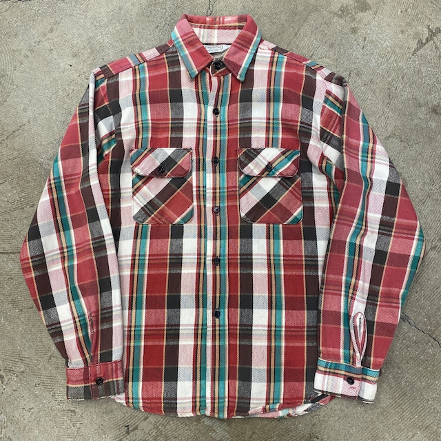 1980s FIVE BROTHER FLANNEL SHIRT PINK